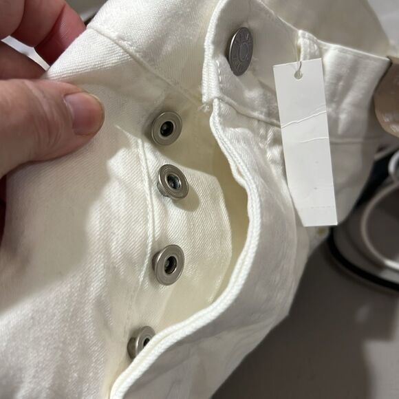 Madewell nq164 Low-Slung Straight Jeans ivory NWT size 26 - Picture 9 of 14